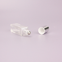 Flacon roll-on carré en verre transparent de 10 ml et 20 ml - Contenant pour huiles essentielles et parfums