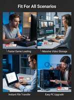 SSD Internal Laptop New Great Wall GW3300 NVMe M.2 PCIe3.0 3D NAND TLC Kecepatan Tinggi 3300MB/s Baca/2600MB/s Tulis 2TB Garansi 5 Tahun