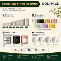 Pot en aluminium vide personnalisé de 5 ml à 250 ml pour crème cosmétique, baume à lèvres, dentifrice, comprimés, avec couvercle à vis et impression offset