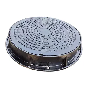 잠금 장치 및 힌지 맨홀 커버가없는 고품질 원형 연성 주철 맨홀 커버 EN124 B125 C250