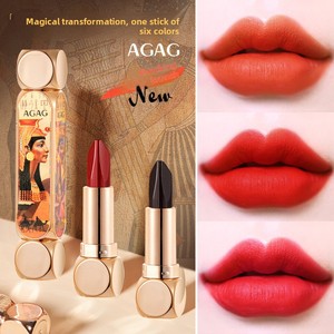AGAG Magic - Lápiz Labial Mate de Doble Tubo de 6 Colores, Impermeable, de Larga Duración, Antiadherente, Hidratante - Product Image 1