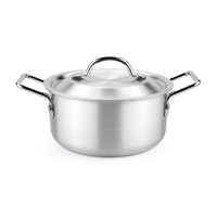 Ensemble de casseroles en aluminium best-seller, plusieurs tailles, avec double poignée et couvercle, pour la maison, l'hôtel et le restaurant