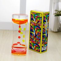 Mainan Sensorik Timer Cair Baru untuk Relaksasi, Timer Gerak Cair dengan Lampu Lava Warna Mengambang untuk Hadiah dan Suvenir Pesta