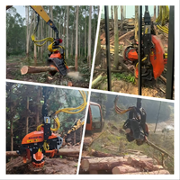 Tête de déboisement forestier XUVOL 13 à 15 tonnes, processeur de bois, tête d'abattage d'arbres, tête de traitement du bois montée sur excavatrice