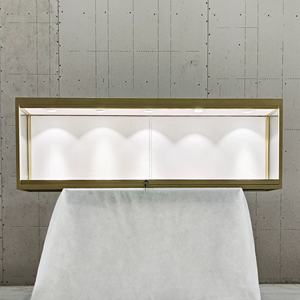 Vitrine Murale de Luxe en Acier Inoxydable et Verre Trempé, Éclairage LED <span class=keywords><strong>pour</strong></span> Bijoux, Meuble de Magasin <span class=keywords><strong>pour</strong></span> Vente au Détail, Salle d'Exposition et Centre Commercial - Product Image 6