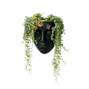 Maceta Creativa con Diseño Abstracto <span class=keywords><strong>de</strong></span> Rostro y Flor, Decoración <span class=keywords><strong>para</strong></span> Sala <span class=keywords><strong>de</strong></span> Estar, Patio Exterior, Jardín, Manualidades Decorativas - Product Image 5