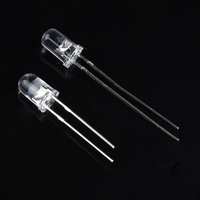 Diode LED ronde transparente 5MM F5, LED radiales blanches/vertes/rouges/bleues/jaunes/oranges/roses/violettes de haute qualité