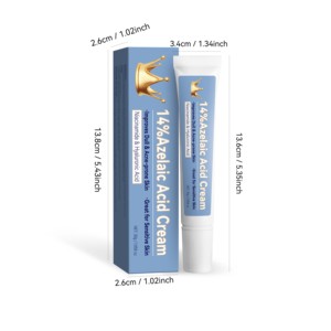 Crème à l'acide azélaïque à 14 %, niacinamide, acide hyaluronique, soin du <span class=keywords><strong>visage</strong></span>, crème éclaircissante <span class=keywords><strong>pour</strong></span> les imperfections de l'acné, <span class=keywords><strong>pour</strong></span> les peaux sensibles - Product Image 4