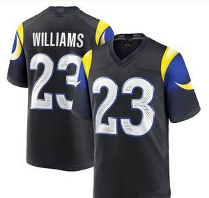 Yeni Stil Erkek Los Angeles Rakip Formaları 12 Puka Nacua 8 Jared Verse 23 Kyren Williams 17 Davante Adams 9 Matthew Short - Product Image 5