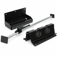 Barre de chargement réglable 89-104 pouces en tube rond d'acier avec support de verrouillage de charge à 2 barres, kit de fixation par boulons pour semi-remorque