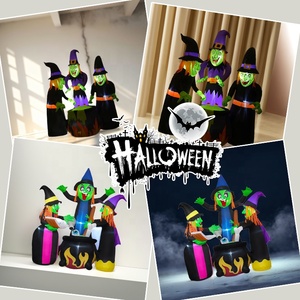 Vendita diretta in fabbrica decorazione stagionale di Halloween gonfiabile tre <span class=keywords><strong>streghe</strong></span> con giardino a LED/prato/festa/evento al coperto all'aperto - Product Image 5