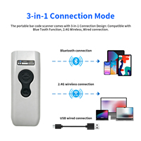 Escáner de Código de Barras Portátil Mini H-1801Z, Inalámbrico 2.4G para USB, Lector de Códigos 1D, 2D, QR, Data Matrix, PDF417, en Stock
