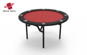 Hiện đại 8-Player gấp Poker bảng màu Đỏ sòng bạc bố trí có thể gập lại bàn cho blackjack & Poker trò chơi - Product Image 3
