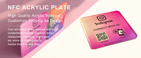 Carte NFC personnalisée sans contact en acrylique/PVC époxy pour avis Google, 13,56 MHz, autocollant NFC pour avis Google