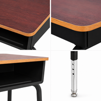 Chaise de bureau moderne pour étudiant avec boîte de rangement, cadre métallique réglable, écologique, durable, usage commercial, hôtel