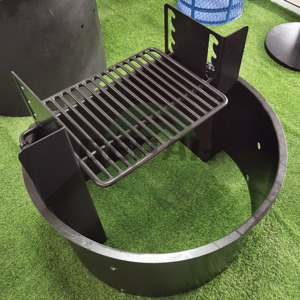 Brasero de camping extérieur personnalisé en acier au carbone, foyer rond à bois pour parc - Product Image 5