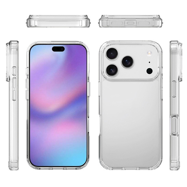 AilesTecca Clear Phone case Bulk Wholesale for iphone 17 PC PU clear Transparent Phone case for iphone 16 15 14 13 Plus Pro Max