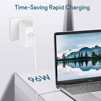 Chargeur d'Ordinateur Portable Adaptateur Secteur 30W/45W/61W/65W/87W/96W/140W avec Port USB-C pour Apple MacBook Pro/Air
