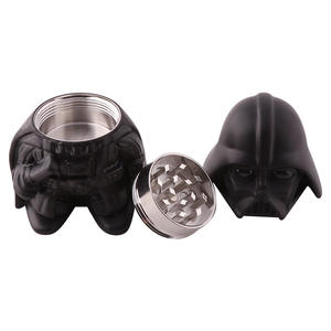 Nouveauté créative en gros, design unique, drôle, métal, alliage de zinc, <span class=keywords><strong>Wars</strong></span>, chevalier noir étoilé, moulin à épices pour fumer du tabac et des herbes - Product Image 2