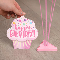 Kit de décoration de fête d'anniversaire pour enfants Ballon arc-en-ciel multicolore Centre de table jetable écologique Pâques Diwali Ramadan
