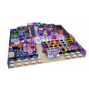 Structure de jeu intérieure commerciale pour enfants, thème cyberpunk personnalisé, respectueuse de l'environnement, avec toboggan, piscine à balles et trampoline - Product Image 3