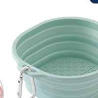 Vente en gros de bols à eau pour chien en silicone pliables, portables, de voyage, d'extérieur, de qualité alimentaire, sans BPA, imperméables et colorés