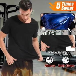 Vêtements de compression pour la mise en forme du corps Sweat-shirt de fitness pour hommes Col rond Chemise à manches courtes Sports Running Sweat Clothing - Product Image 2