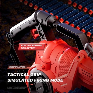Súng đồ chơi đạn bọt mềm, kiểu Gatling, bắn tự động 6 lỗ, xoay nòng, dành cho thanh thiếu niên, người lớn, trẻ em, bán buôn - Product Image 5