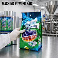 Sac en plastique à soufflet latéral personnalisé pour lessive, emballage PET/PE pour poudre à laver