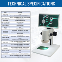 DMSZ30-10 Full HD 1080P Integrated Stereo Zoom Video Microscope 0.7X-4.5X for Mobile Phone PCB Repair Measurement