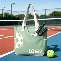 Sac de transport pour pickleball en PU avec logo personnalisé, poche dédiée pour raquette, bandoulière amovible pour le sport et les voyages
