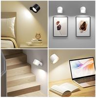 Lampes murales à piles, lampe murale LED rechargeable RGB, éclairage mural rotatif avec télécommande et contrôle tactile