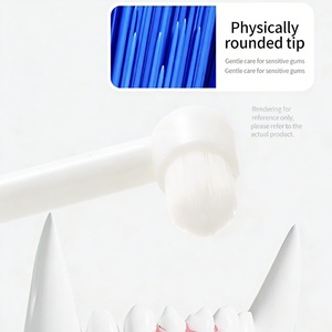 Cepillo de Dientes de Plástico para Mascotas con Etiqueta Privada Personalizada, Cerdas Ultra Suaves de 0.1mm, Cabezal Pequeño y Flexible, Cepillo de Limpieza Bucal para Perros y Gatos - Product Image 4