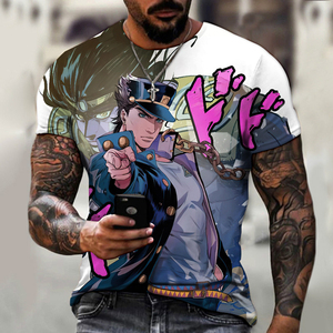 <span class=keywords><strong>Jojo</strong></span>'s เสื้อยืดผจญภัยที่แปลกประหลาดเสื้อยืดพิมพ์ลายโพลีเอสเตอร์ระเหิดเสื้อยืดพิมพ์ลาย3D <span class=keywords><strong>jojo</strong></span> - Product Image 1