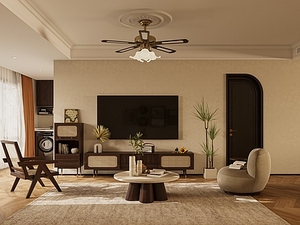 Plano de Diseño de Sala de Estar Estilo Retro Vintage, Diseño de Salón Moderno de Mediados de Siglo, Plano de Distribución Clásico de los Años 50, Decoración para el Hogar - Product Image 3
