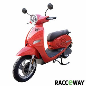 RACCEWAY JLG-E-MOTO Scooter Électrique Rouge à Deux Roues, Moteur 3000W, Pneus Larges, Double Siège, Autonomie 60km, Batterie Amovible 72V - Product Image 3