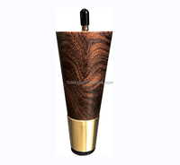 Pied conique en bois de caoutchouc avec embouts en acier, en promotion MJ-3215