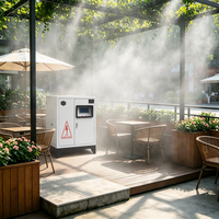 Machine à micro-brume haute pression, refroidissement par pulvérisation pour espace de restauration extérieur, effet de brouillard paysager pour espace de thé en plein air