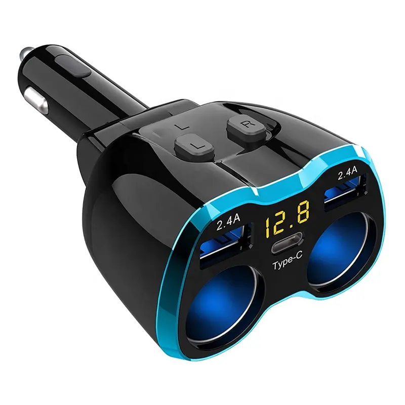 4.8A Kép USB Car Charger 2 Port LCD Hiển Thị 12-24V Thuốc Lá Ổ Cắm Nhẹ Hơn Nhanh Car Charger Power Adapter Xe Styling