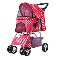 Poussette pliable pour chien 3 en 1, poussette détachable pour animaux de compagnie, poussette légère pour chat avec chariot de voyage amovible