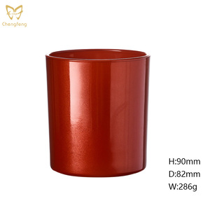 ขวดแก้วหอมสีสันสดใส ที่ใส่เทียนแก้วสีแดง 300 มล. ที่ใส่เทียนทีไลท์สำหรับตกแต่งงานแต่งงาน - Product Image 4