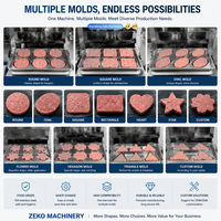 Machine à galettes de viande automatique commerciale, épaisseur réglable de 6 à 20 mm, moule réglable, 2100 pièces/h, CE, acier inoxydable