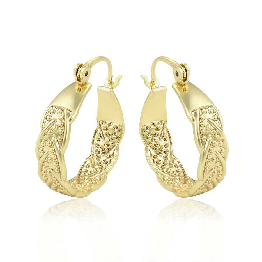 99462 Xuping Fashion Gold Hoop Oorbellen Groothandel 14K Vergulde Goedkope Oorbellen Voor Vrouwen
