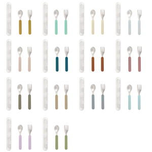 Utensilios de Comedor de Grado Alimenticio <span class=keywords><strong>para</strong></span> Bebés, Cucharas de Silicona No Tóxicas, Tenedor y Cuchara <span class=keywords><strong>para</strong></span> la Primera Etapa de Alimentación Infantil - Product Image 6