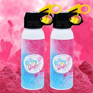 Poudre de fumée biodégradable en amidon de maïs pour révélation du sexe, 300g, design bouteille <span class=keywords><strong>extincteur</strong></span>, bleu rose - Product Image 3