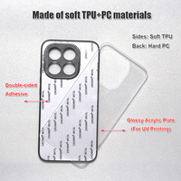 Coque de téléphone imprimée UV 2D de haute qualité, coque antichoc en TPU PC avec protection de l'appareil photo pour Xiaomi 15T