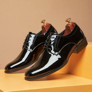 Zapatos de Hombre con Suela Gruesa, de Cuero, Casuales, de Moda, con Plataforma, Cómodos, Modernos, para Caminar al Aire Libre, Diseño Diario - Product Image 1