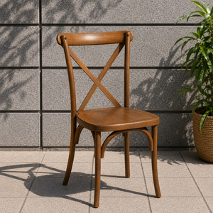Silla de Comedor Crossback de Resina con Respaldo Ergonómico, Diseño Moderno, Duradero y Ligero para Uso en Hoteles y Restaurantes - Product Image 1