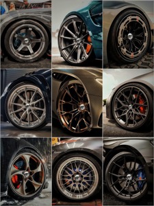 Jantes Hunt Performa 17-18 pouces en alliage, design old school à rebord profond, PCD 5x112, forgées en or pour <span class=keywords><strong>Mercedes</strong></span> W124 30mm/35mm/40mm - Product Image 6