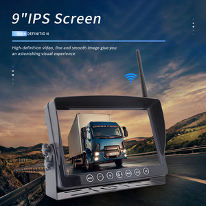 Carretilla elevadora autobús camión cámara inalámbrica 9 pulgadas Monitor LCD DVR pantalla dividida dos canales 720p AHD cámara <span class=keywords><strong>de</strong></span> espejo retrovisor impermeable - Product Image 6